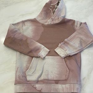 Colour Range by PacSun Gender Neutral Marbled Pink Plush Hoodie-Size XL/12
